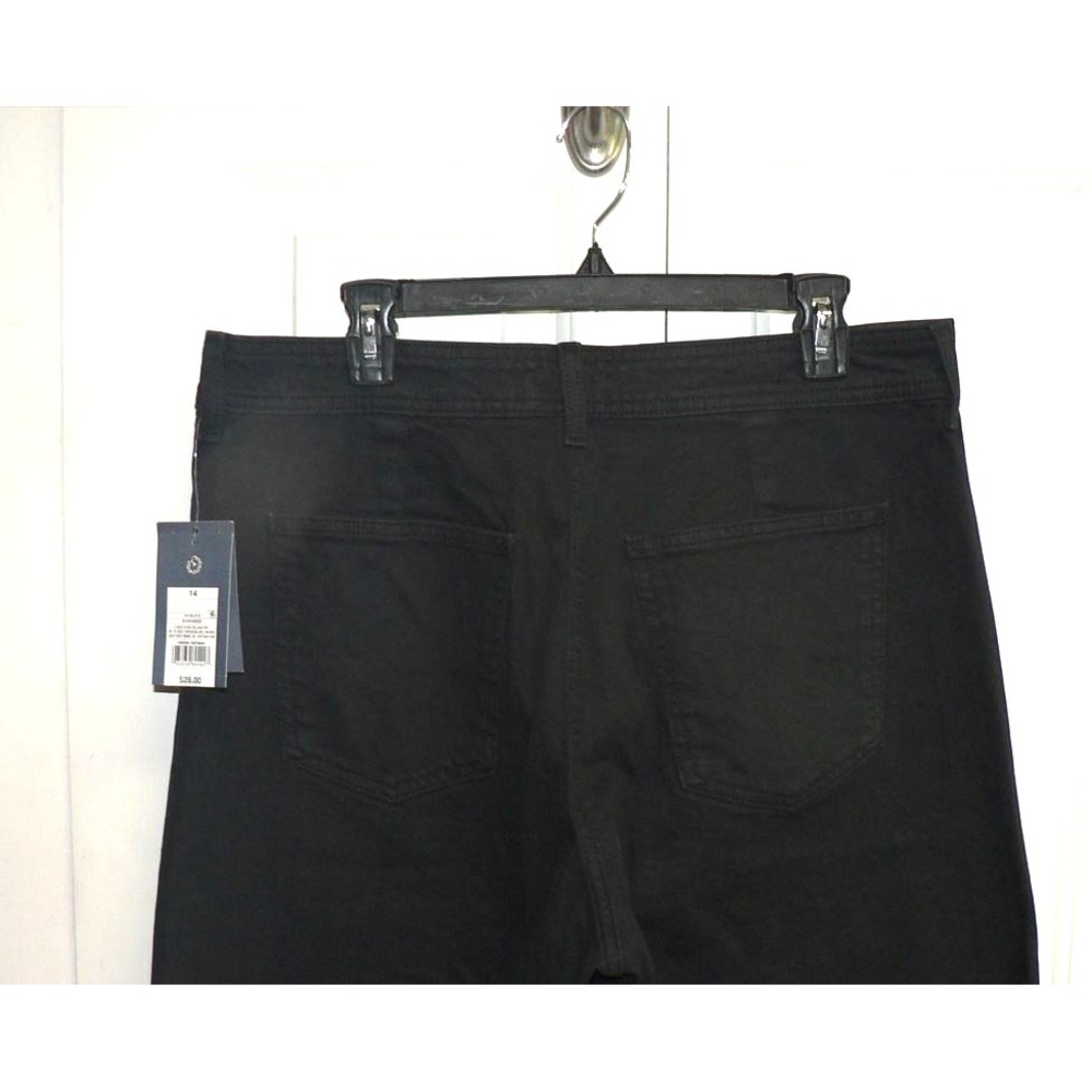Universal Thread Women's High Rise Sailor Wide Leg Ankle Jeans in Black Size 14 - Picture 7 of 8